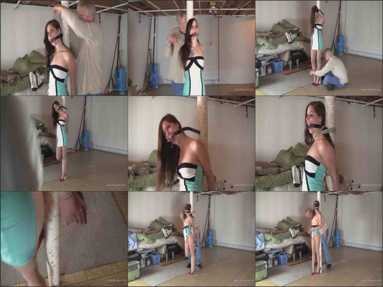 OfficePerils Amanda Reigh Neck Roped In The Basement Pole Tie