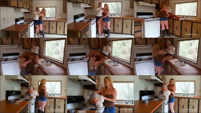 Milf Ladyboss Lisa Harlotte Gagged Tied And Used As Oral Sex Plaything By Backwoods Blond