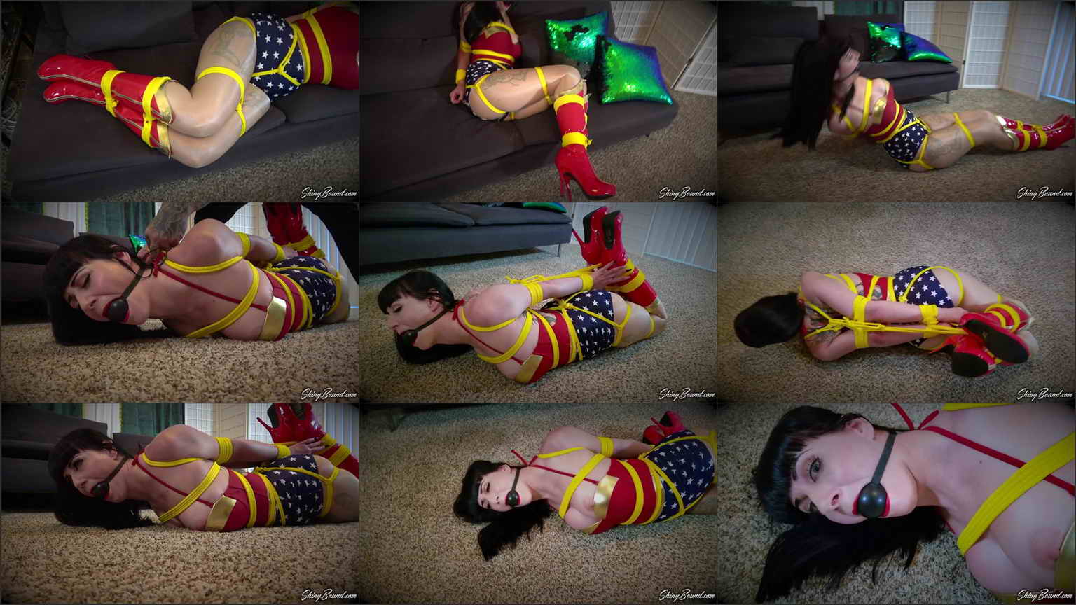 Wonder woman tied up and gagged