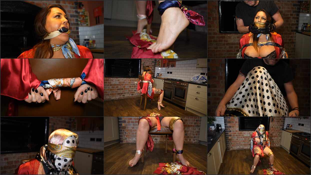 mfs Rara restrained and gagged by the silk and satin scarf stalker.mp4